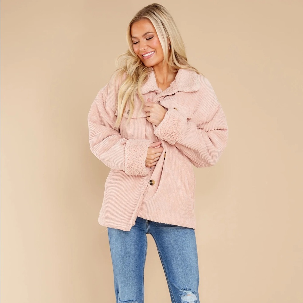 Red Dress Boutique Light Pink Corduroy Jacket